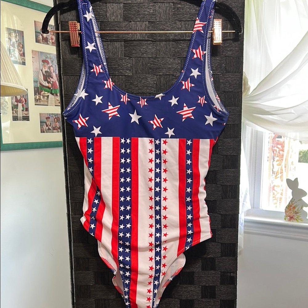 Patriotic Stars and Stripes Swimsuit